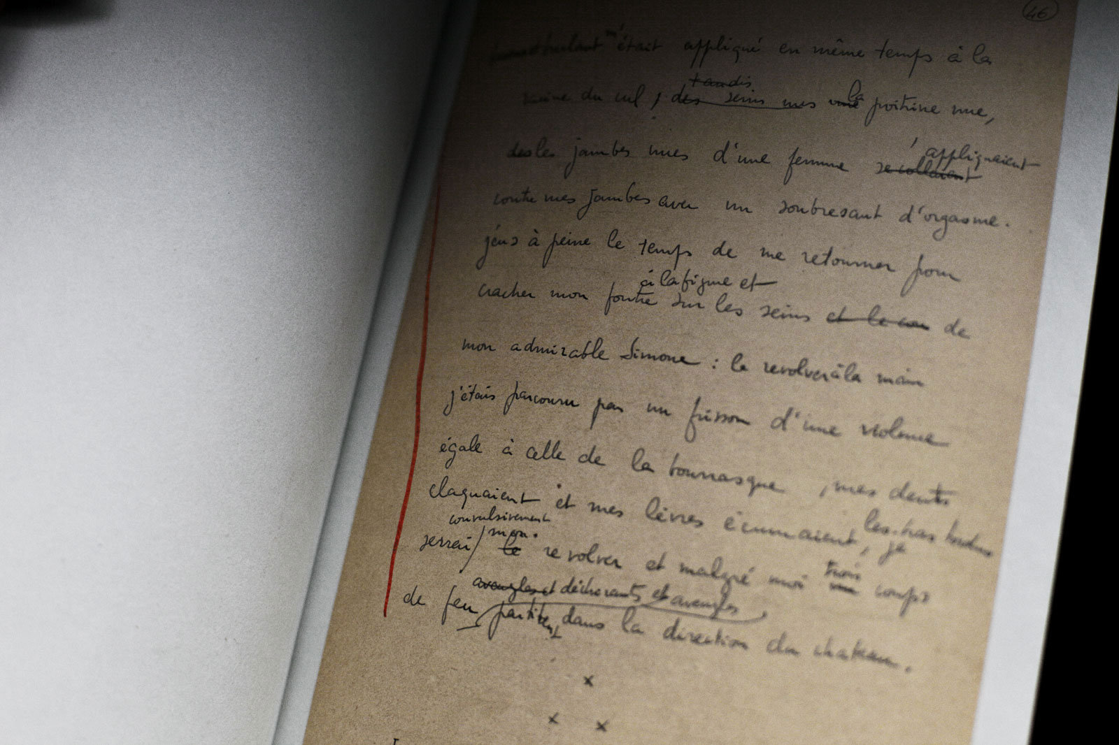 série Le journal de l'oeil _ Manuscrit de Histoire de l'oeil, BNF, Paris, 2014